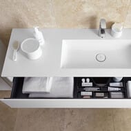 Тумба с раковиной Burgbad Lin20 1220х612х495 подвесная, левая, 2 ящика, белый матовый SGHX122LF5375 — изображение 3