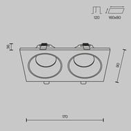 ������������ ���������� Maytoni Zoom (���) DL033-2-02W, 10��, IP65, �����