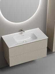 Тумба под раковину SANCOS Snob R (890х445х500) подвесная, 2 ящика, Beige Soft SNR90CE