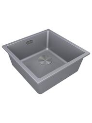 Мойка LUMI 45UNI-SKEW, IT-GRANIT, LU45SK-GRM, серый металлик, 455х440, Paulmark