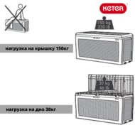 ������ KETER Samoa Rattan Box 270 L (117�45�57), 270�, ��������