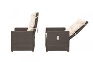 Комплект мебели RATTAN MANCHESTER OTTO SET 2,2 шезлонга +2 банкетки +столик, венге/бежевый