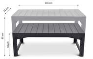 ���� KETER LYON RATTAN TABLE (116x71�40-65), ��������, ����������