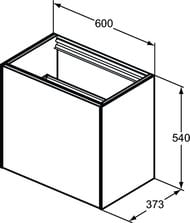 ����� ��� �������� Ideal Standard CONCA (600x373x540) 2 �����, ������ ���� T3991Y5