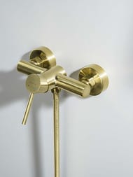 Смеситель для душа Aquatek Европа AQ1360BG настенный, однозахватный, без излива, золото шлифованное — миниатюра 4