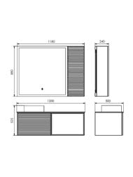 Тумба COMFORTY Геленджик-120 (1200х525х500) подвесная, без раковины, белый матовый 00-00018719
