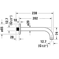 ��������� Duravit UV0670027010 ������� ��������, 210 ��, ����