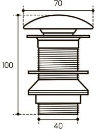 ������ ������ Aqueduto Ralo RAL0130 Push-Open, ��������, ����: ����� �������