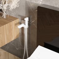 Смеситель WasserKRAFT Saale 9538 для гигиенич. душа, встраиваемый, однозахватный, белый Soft-touch