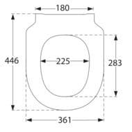 ������� ��� ������� Villeroy&Boch Subway 3.0 8M42S1RW 370�480 ���������, QuickRelease, Stone White