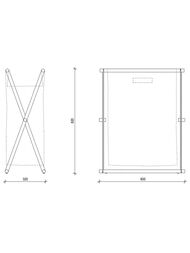 Корзина для белья Decor Walther CROSS WB 600х320х820 цвет: хром/тростник серый 0507793