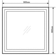 Зеркало COMFORTY Квадрат-90 (900х900х40) LED-подсветка, бесконтактный сенсор 00-00005264