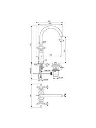 Ideal Standard JOY NEO Смеситель для раковины BD151AA  двухзахватный, донный клапан, хром