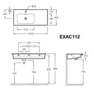 ���������� Jacob Delafon Vox (1000�460) EXAC112-Z-00 ������������ ������., ��������� ������, �����