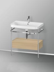Консоль с раковиной Duravit Happy D.2 Plus 775х850х490 напольная, 1 ящик, дуб средиземн. HP4842O7171 — изображение 2