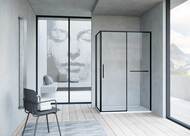 Душевой уголок Vincea Slim Soft 1300x2000x900 VSR-1SS9013CLB прямоугольная черный — миниатюра 2