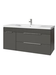Тумба под раковину Caprigo MONBAR 120 (1164х446х550) подвесной, 2 ящика, 1 дверь, Граф 36317L-SF019
