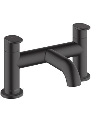 Смеситель на борт ванны Hansgrohe Vernis Blend 71442670 на 2 отверстия, двухзахватный, матов.черный