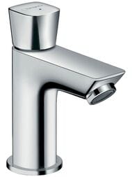 Кран Hansgrohe Logis 71120000 для умывальника, низкий фиксированный излив, без донного клапана — миниатюра 1