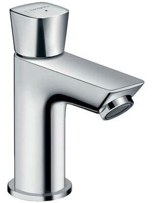Кран Hansgrohe Logis 71120000 для умывальника, низкий фиксированный излив, без донного клапана