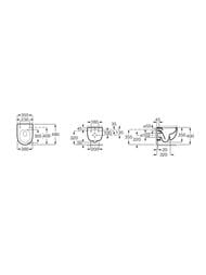�������� ����������� Roca Meridian 893104990 ��������� ���� Rimless + ����������� + ������� ���������, ��� ������ �����