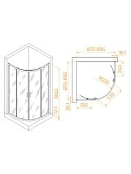 ������� ������ RGW Passage PA-51B (900�900�1900) ��������, ������ 6�� ����������/������ 02085199-14