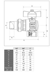 ���� ������� � ����������� ������� ITAP IDEAL 298 1" �� 40 PN �������, ��������������