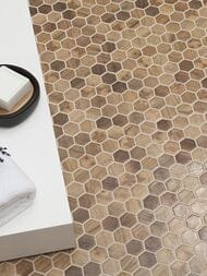 Мозаика Vidrepur Hex Woods   4700D (307х317) на сетке, коричневая (шт.) — изображение 2