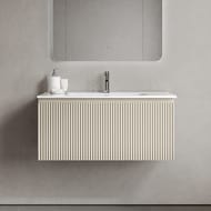Тумба подвесная SANCOS Snob R 1.0 890х445х406, 1 ящик, доводчик, Beige Soft ,SNR1.090CE