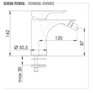 Смеситель для биде Remer Infinity I22BG, золото брашированное — миниатюра 2