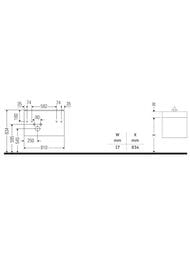����� ��� �������� ����� Duravit XSquare 810�560�478 ���������, 2 �����, ����� ������ XS417602222