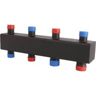 Коллектор распределительный ROMMER 2(3) отопительных контура 1х1.1/4", сталь