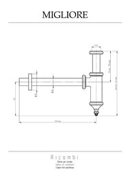 Сифон для раковины Migliore RICAMBI 1"1/4 бронза 27764