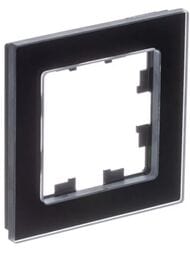 Рамка Systeme Electric ATLASDESIGN NATURE 1 пост, натуральное СТЕКЛО ЧЕРНЫЙ ATN361001
