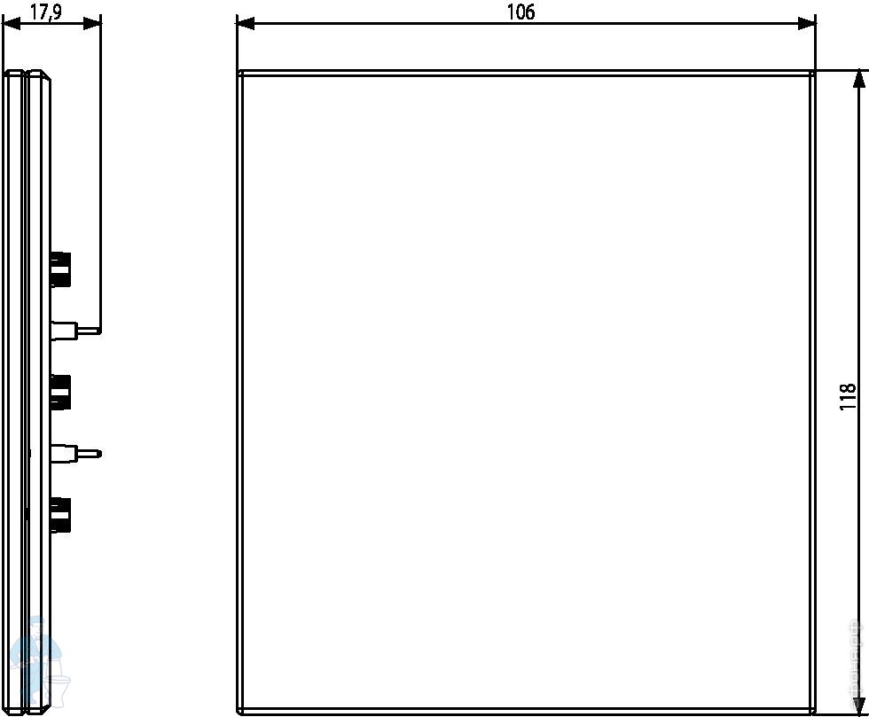Накладка Vimar EIKON TACTIL для 3 модулей транспондера, аква, 21666.71. ...