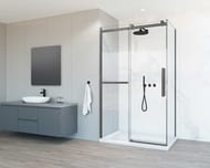 Душевой уголок Vincea Como Soft 1200x1950x900 VSR-1CS9012CLGM прямоугольная вороненая сталь — миниатюра 2