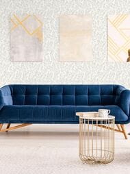 Обои виниловые на флизелине Grandeco Maison MN 3406 (0,53х10,05) листья, серые (рул.)
