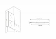 Шторка на ванну ABBER Ewiges Wasser AG50080B (800х1400) распашная, стекло 6мм прозрачное/черный