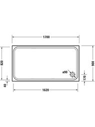 ������ ��������� Duravit D-Code 1700�900 � �������������� ���������. ���� ����� 720267000000001