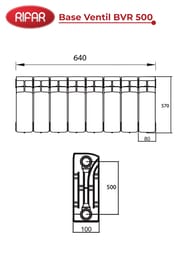 �������� ��������������� Rifar Base Ventil BVR 500 ������ ������ �������., 8 ������, 1576 ��, �����
