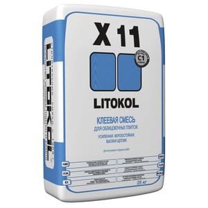Клеевая смесь LITOKOL LitoKol X11 усиленная, серая, 25 кг