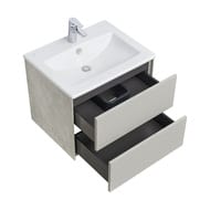 Тумба под раковину AQUATON Сохо 60 1A258001AJ9A0 588x455x482 подвесная, 2 ящ,слэйт/галька серая