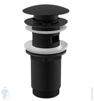 Уценка! Выпуск для умывальника Alcaplast A392BLACK CLICK-CLACK 1 1/4  цельнометалл., черный