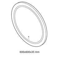 ������� AM.PM X-Joy (600�600�35) �������, � ��������� LED-����������, ��- �������� M85AMOX0601WG