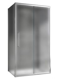 Душевое ограждение ABBER Schwarzer Diamant AG30130MH-S75M-S75M (1300х750х1950) П-обр., матовое/хром