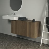 Тумба под раковину Ideal Standard CONCA 1200x373x550 2 ящика, темный орех, со столешницей T4320Y5