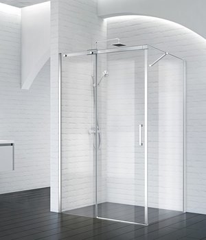 Душевой уголок BelBagno Acqua (984-1014x785-800x1950) AH-1-100/80-C-Cr стекло прозр/хром