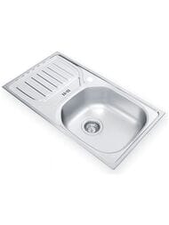 Мойка врезная Ukinox Classic 760х435 матовая нерж. сталь 0,6мм, слив 3 1/2, CLM 760.435 -GW6K 1R