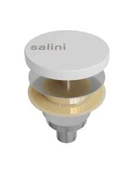 Донный клапан Salini D 402 для раковины, Click-Clack, S-Stone, белый матовый 152301M
