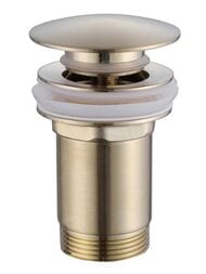 Донный клапан ABBER AF0010G с переливом, клик-клак, цвет: золото матовое
